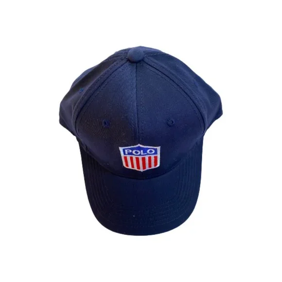 NWT Polo Ralph Lauren Navy Blue Classic Cotton Baseball Cap Logo Embroidered - Picture 3 of 5